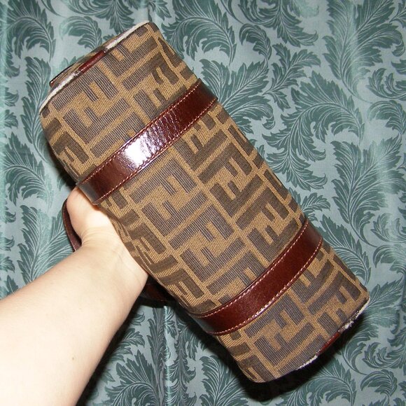 FENDI Zucca Small bag Top handle Satchel AUTHENTIC - Picture 7 of 13